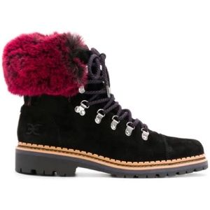 Sam Edelman Bowen Suede Faux Fur Cuff Bootie